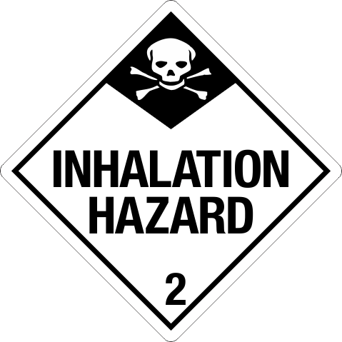 Inhalation Hazard Symbol LP230 Industrial Compliance Label | Pro's Choice Printing