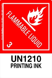 12mm - Printing Ink UN1210, Proper Shipping Name Labels  lp310es8 labels, vl310es8 decals, industrial compliance stickers, dual SKU logistics markings, heavy duty transport decals, 4mil vinyl compliance markers, high tack warehouse graphics, hazardous material packaging labels, pros choice printing
