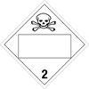 210BL Toxic Blank Placard Toxic blank panel placards, hazard class 2 placards, dot placards, placards, Toxic placards