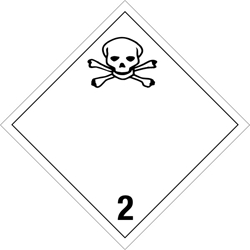 210INT Toxic Gas International Placard Toxic International placards, hazard class 2 placards, dot placards, placards, Toxic placards