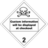 210C Toxic Gas Custom Toxic Custom UN number placards, hazard class 2 placards, dot placards, placards, Toxic placards