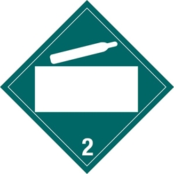 220BL Non Flammable Gas Blank Placard Placard,Dot Placards,Hazmat,shipping