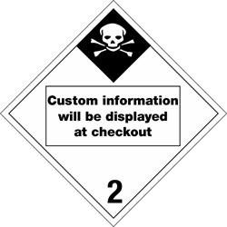 230C Inhalation Hazard 2 Custom Placard,Dot Placards,Hazmat,shipping