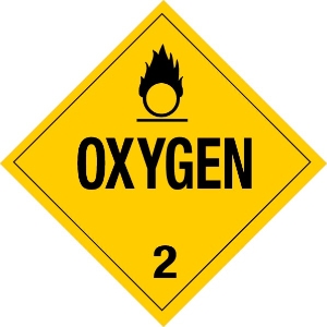 240 Oxygen Placard Placard,Dot Placards,Hazmat,shipping,Oxygen 2 worded placards, hazard class 2 placards, dot placards, placards