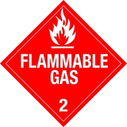 250 Flammable Gas Placard Placard,Dot Placards,Hazmat,shipping,Flammable Gas 2 worded placards, hazard class 2 placards, dot placards, placards