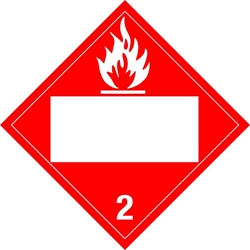 250BL Flammable Gas Blank Placard    Placard,Dot Placards,Hazmat,shipping