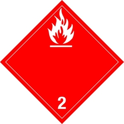 250INT Flammable Gas International Placard  Placard,Dot Placards,Hazmat,shipping