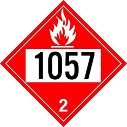 250S Pre Numbered Flammable Gas Placard,Dot Placards,Hazmat,shipping,flammable gas pre numbered placards, hazard class 2 placards, dot placards, placards, flammable gas blank placards