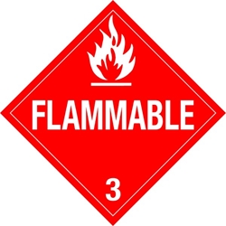310 Flammable Placard Placard,Dot Placards,Hazmat,shipping,flammable worded placards, hazard class 3 placards, dot placards, placards, flammable placards