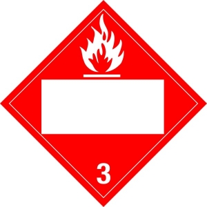 310BL Flammable Blank Placard Placard,Dot Placards,Hazmat,shipping,flammable blank panel placards, hazard class 3 placards, dot placards, placards, flammable blank placards