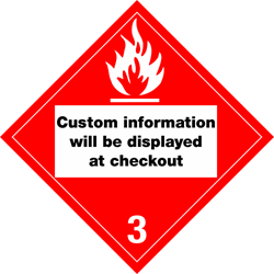 310C Flammable Custom Placard,Dot Placards,Hazmat,shipping,flammable custom un number placards, hazard class 3 placards, dot placards, placards, flammable blank placards