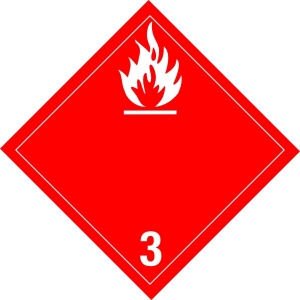 310INT Flammable International Placard Placard,Dot Placards,Hazmat,shipping,flammable international placards, hazard class 3 placards, dot placards, placards, flammable blank placards
