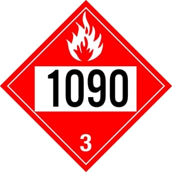 310S Pre Numbered Flammable Placard,Dot Placards,Hazmat,shipping,flammable pre numbered placards, hazard class 3 placards, dot placards, placards, flammable blank placards