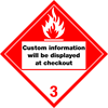 320C Combustible Custom Placard,Dot Placards,Hazmat,shipping,Combustible custom un number placards, hazard class 3 placards, dot placards, placards,Combustible Blank Panel