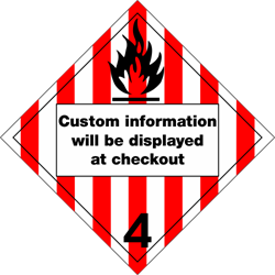410C Flammable Solid Custom Placard,Dot Placards,Hazmat,shipping,Flammable Solid 4 custom un numbered placards, hazard class 4 placards, dot placards, placards
