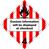 410C Flammable Solid Custom Placard,Dot Placards,Hazmat,shipping,Flammable Solid 4 custom un numbered placards, hazard class 4 placards, dot placards, placards