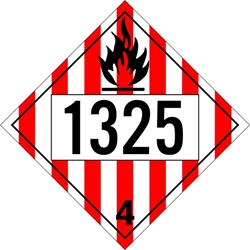 410S Pre Numbered Flammable Solid Placard,Dot Placards,Hazmat,shipping,Flammable Solid 4 pre numbered placards, hazard class 4 placards, dot placards, placards