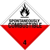 420 Spontaneously Combustible Placard Placard,Dot Placards,Hazmat,shipping,Spontaneously Combustible 4 worded placards, hazard class 4 placards, dot placards, placards