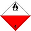 420INT Spontaneously Combustible International Placard Placard,Dot Placards,Hazmat,shipping,Spontaneously Combustible International Placards, hazard class 4 placards, dot placards, placards,Spontaneously Combustible Blank 