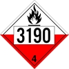 420S Pre Numbered Spontaneously Combustible Placard,Dot Placards,Hazmat,shipping,Spontaneously Combustible Pre Numbered Placards, hazard class 4 placards, dot placards, placards,Spontaneously Combustible Blank 