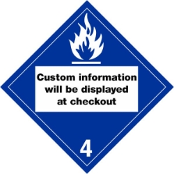 430C Dangerous When Wet Custom Dangerous When Wet UN number placards, hazard class 4 placards, dot placards, placards, Dangerous When Wet placards