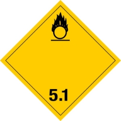 510INT Oxidizer International Placard Placard,Dot Placards,Hazmat,shipping,Oxidizer international placards, hazard class 5 placards, dot placards, placards, Oxidizer international Placard