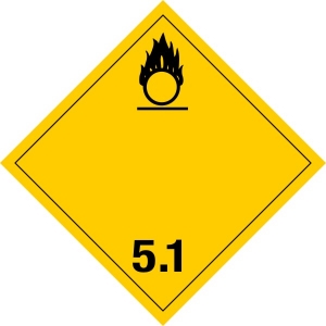 510INT Oxidizer International Placard Placard,Dot Placards,Hazmat,shipping,Oxidizer international placards, hazard class 5 placards, dot placards, placards, Oxidizer international Placard
