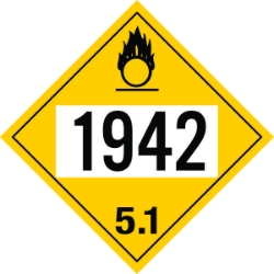 510S Pre Numbered Oxidizer Placard,Dot Placards,Hazmat,shipping,Oxidizer Blank panel 5, hazard class 5 placards, dot placards, placards
