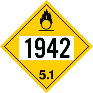 510S Pre Numbered Oxidizer Placard,Dot Placards,Hazmat,shipping,Oxidizer Blank panel 5, hazard class 5 placards, dot placards, placards