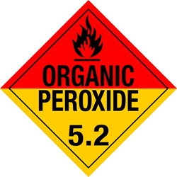 520 - Organic Peroxide Placard Placard,Dot Placards,Hazmat,shipping,organic peroxide worded placards, hazard class 5 placards, dot placards, placards, organic peroxide placards