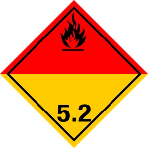 520INT Organic Peroxide International Placard Placard,Dot Placards,Hazmat,shipping,Organic Peroxide International placards, hazard class 5 placards, dot placards, placards, Organic Peroxide 