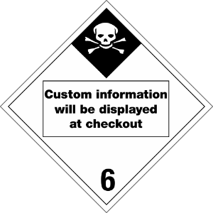 610C Inhalation 6 Custom Placard,Dot Placards,Hazmat,shipping,Inhalation Hazard 6 custom un number placards, hazard class 6 placards, dot placards, placards, Inhalation Hazard 6 