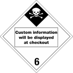 610C Inhalation Hazard 6 Custom Inhalation Hazard 6 Custom UN number placards, hazard class 6 placards, dot placards, placards, Inhalation Hazard 6 placards