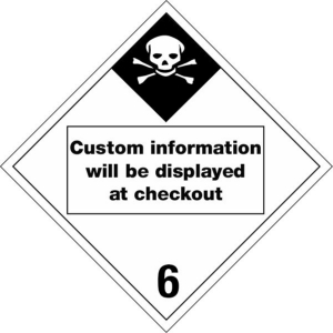 610C Inhalation Hazard 6 Custom Inhalation Hazard 6 Custom UN number placards, hazard class 6 placards, dot placards, placards, Inhalation Hazard 6 placards