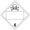 620BL Toxic/Poison Blank Placard Placard,Dot Placards,Hazmat,shipping, Toxic/Poison 6 Blank Panel placards, hazard class 6 placards, dot placards, placards, Inhalation  Toxic/Poison 6 Blank Panel