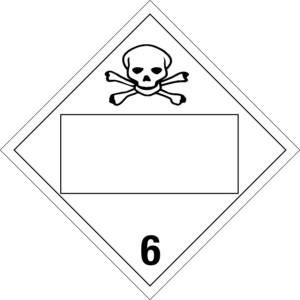 620BL Toxic/Poison Blank Placard Placard,Dot Placards,Hazmat,shipping, Toxic/Poison 6 Blank Panel placards, hazard class 6 placards, dot placards, placards, Inhalation  Toxic/Poison 6 Blank Panel
