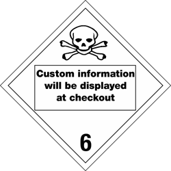 620C Toxic/Poison Custom Placard,Dot Placards,Hazmat,shipping, Toxic/Poison 6 custom un number placards, hazard class 6 placards, dot placards, placards, Inhalation  Toxic/Poison 6 
