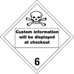 620C Toxic/Poison Custom Placard,Dot Placards,Hazmat,shipping, Toxic/Poison 6 custom un number placards, hazard class 6 placards, dot placards, placards, Inhalation  Toxic/Poison 6 