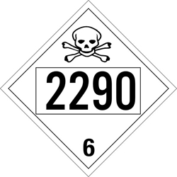 620S Pre Numbered Toxic/Poison Placard,Dot Placards,Hazmat,shipping, Toxic/Poison 6 pre number placards, hazard class 6 placards, dot placards, placards, Inhalation  Toxic/Poison 6 