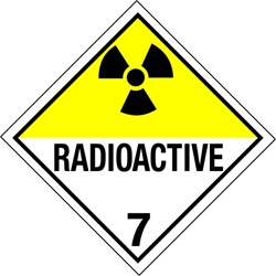 710INT Radioactive International Placard Placard,Dot Placards,Hazmat,shipping,Radioactive 7 international placards, hazard class 7 placards, dot placards, placards