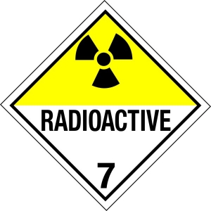 710INT Radioactive International Placard Placard,Dot Placards,Hazmat,shipping,Radioactive 7 international placards, hazard class 7 placards, dot placards, placards