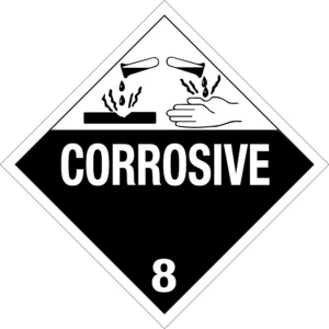 810 Corrosive Placard Placard,Dot Placards,Hazmat,shipping,Corrosive 8 worded placards, hazard class 8 placards, dot placards, placards