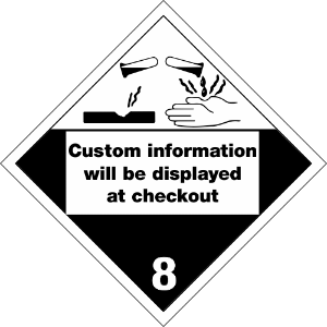 810C Corrosive Custom Placard,Dot Placards,Hazmat,shipping,Corrosive 8 custom un number placards, hazard class 8 placards, dot placards, placards