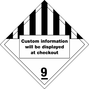 900C Class 9 Custom Placard,Dot Placards,Hazmat,shipping, Miscellaneous class 9 custom un number placards, hazard class 9 placards, dot placards, placards,Miscellaneous Class 9 Blank Panel