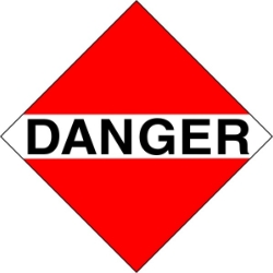 910INT Danger International Placard Placard,Dot Placards,Hazmat,shipping,international dangerous placard, danger, international