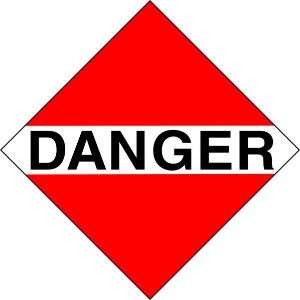 910INT Danger International Placard Placard,Dot Placards,Hazmat,shipping,international dangerous placard, danger, international