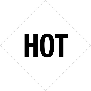 920 Hot Placard Placard,Dot Placards,Hazmat,shipping,Hot Class 9 worded placards, hazard class 9 placards, dot placards, placards