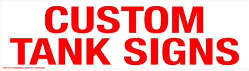 Custom Tank/Truck Markings Vinyl 21" x 6"