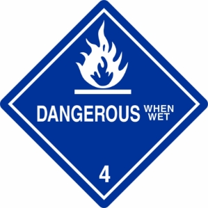 Dangerous When Wet - 430 lp430 label, lp430 sign, industrial compliance decal lp430, heavy duty 4mil vinyl labels, high tack adhesive machinery decals, commercial equipment markings, safety warning stickers, pros choice printing lp430