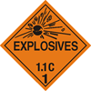 Explosive 1.1 Placard,Dot Placards,Hazmat,shipping,Explosive